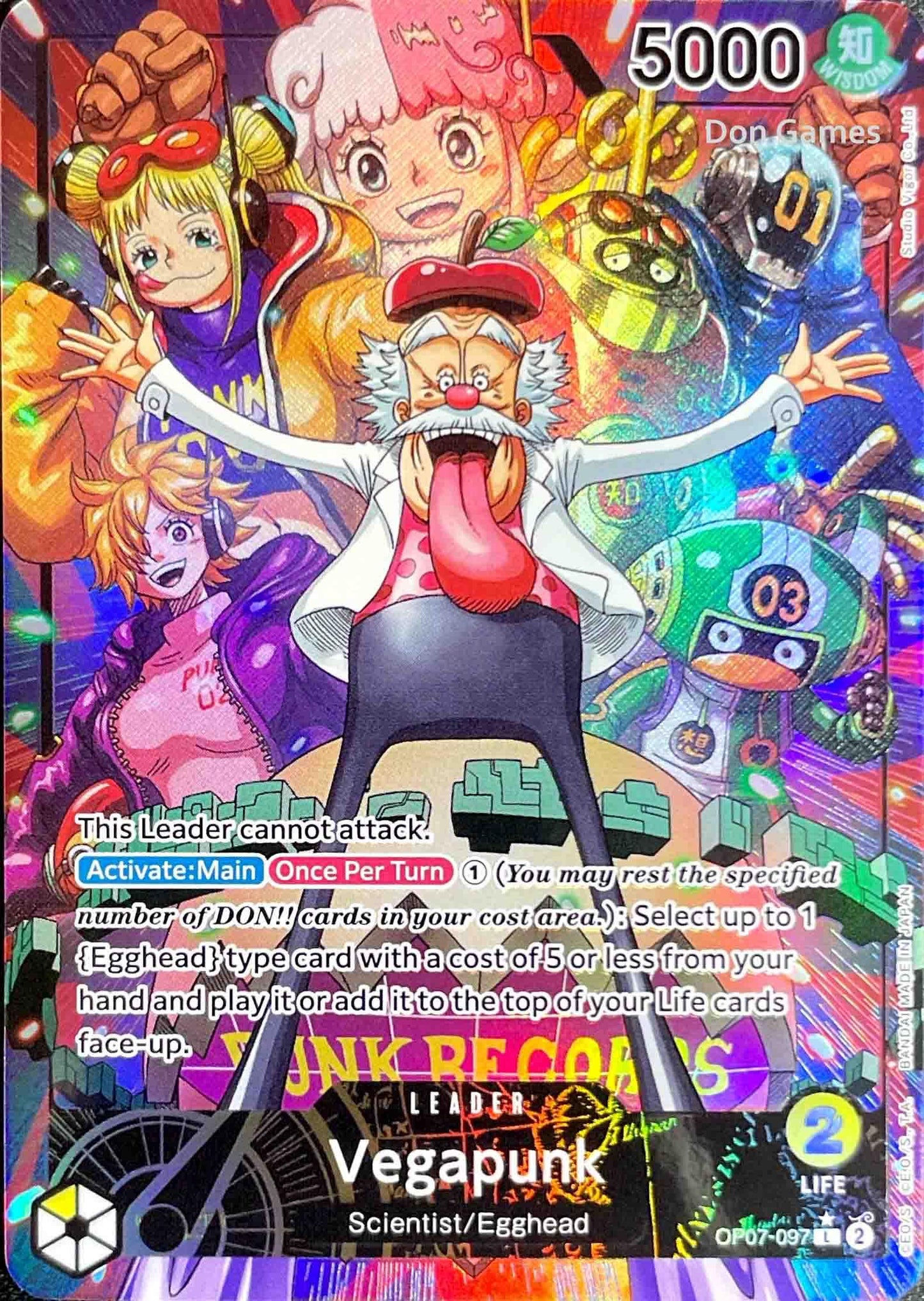 Leader VegaPunk Op07-097 JAP " PSA : 10 "