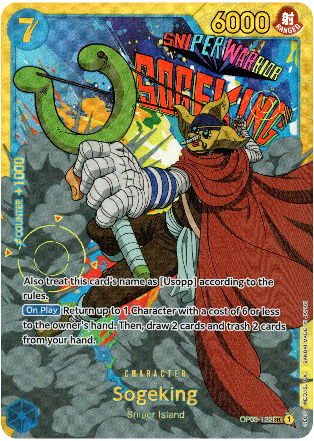 Sogeking Secret Op03-122 ENG " PSA : 8 "