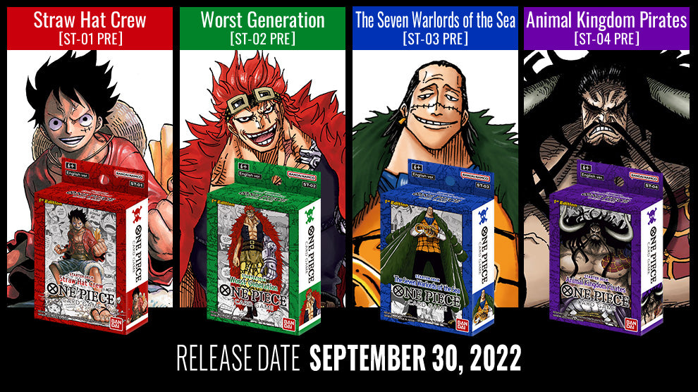 One Piece Card Game - 4 Deck First Edition ST 01 - ST 04