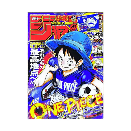 Weekly Shonen Jump 6/8 26 2026 - One Piece X Samurai Blue Cover
