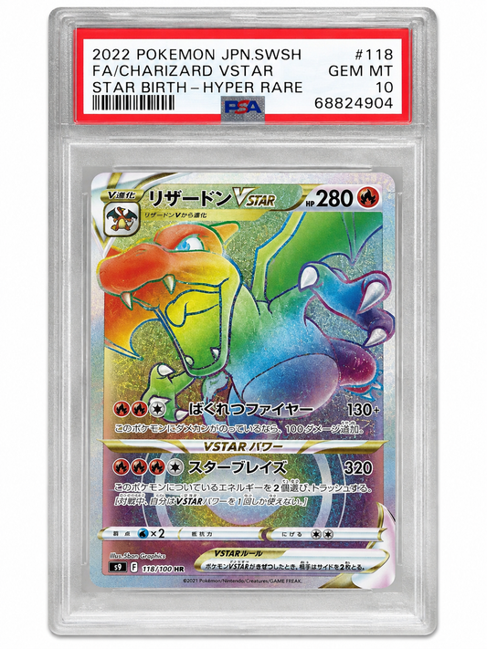 Pokémon – Charizard VSTAR 118/100 HR – Star Birth – PSA 10 GEM MINT – JAP
