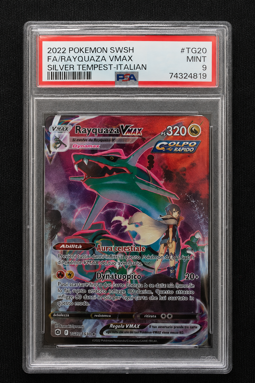 Rayquaza VMAX TG20/TG30 – Tempesta Argentata – Italiano – PSA 9