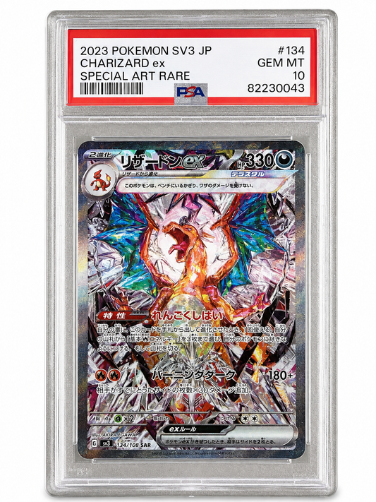 Pokémon – Charizard ex 134/108 SAR – Ruler of the Black Flame – PSA 10 GEM MINT – JAP